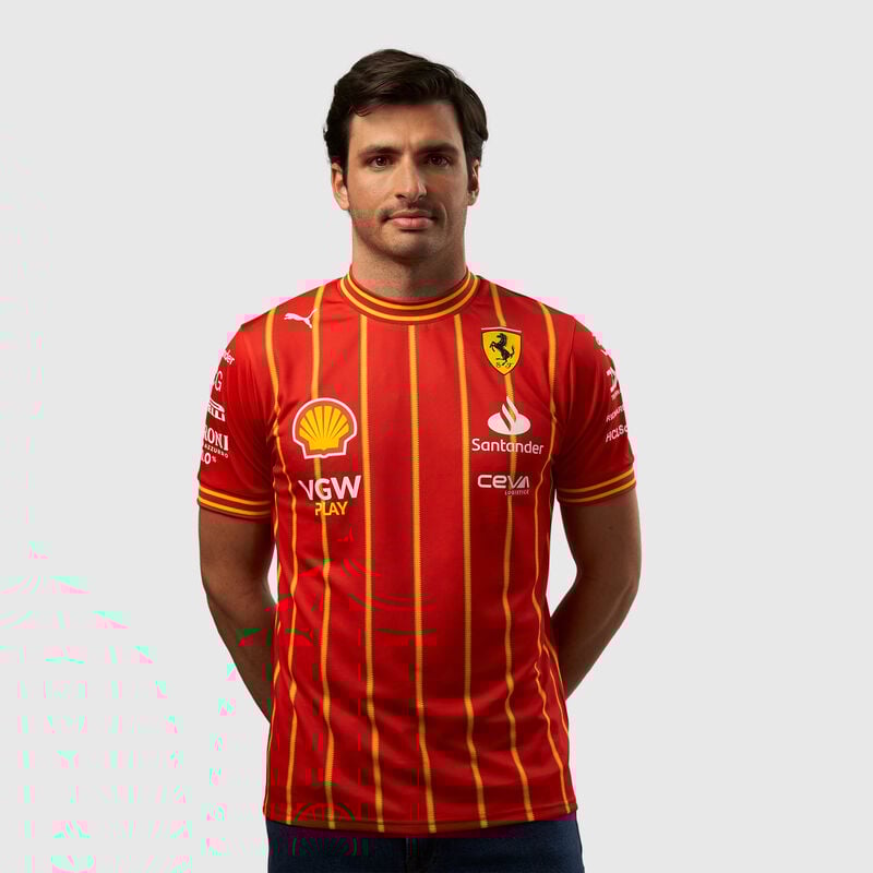 Scuderia Ferrari F1 2024 Carlos Sainz Soccer Jersey
