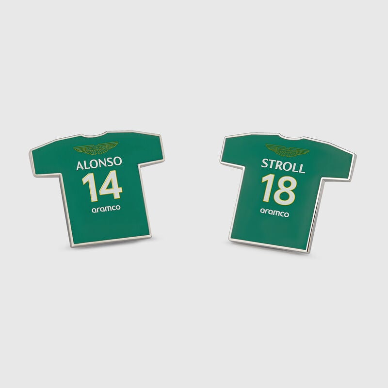 Aston Martin F1 Team Driver Number Pin Badge Set