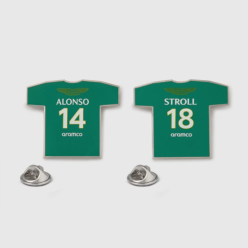 Aston Martin F1 Team Driver Number Pin Badge Set