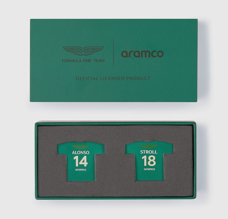 Aston Martin F1 Team Driver Number Pin Badge Set