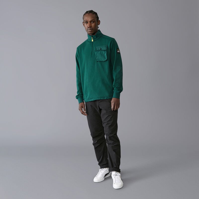 Aston Martin F1 Team 1/4 Zip Pocket Logo Sweatshirt