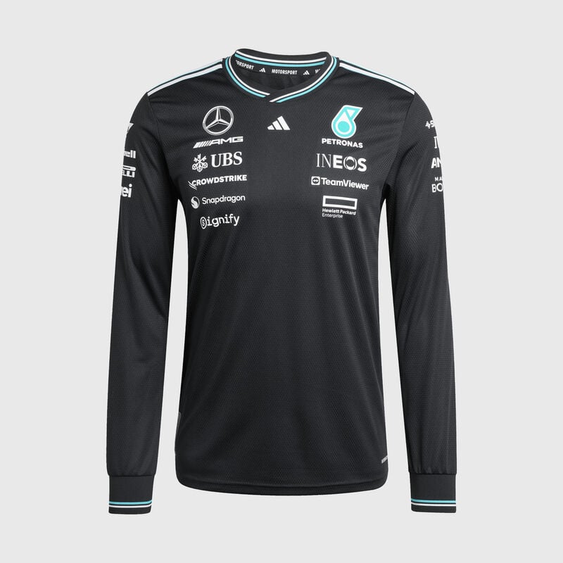 Mercedes-AMG F1 adidas 2025 Authentic Long Sleeve Driver T-shirt