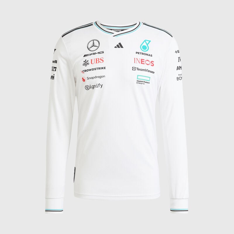 Mercedes-AMG F1 adidas 2025 Authentic Long Sleeve Driver T-shirt