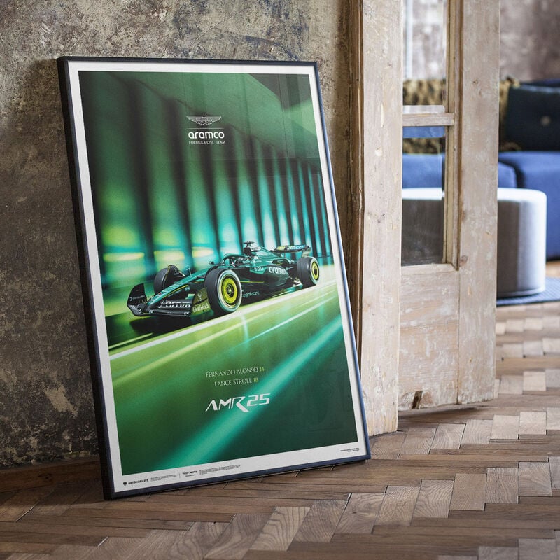 Aston Martin F1 Team AMR25 'Glow in the Dark' Launch Poster