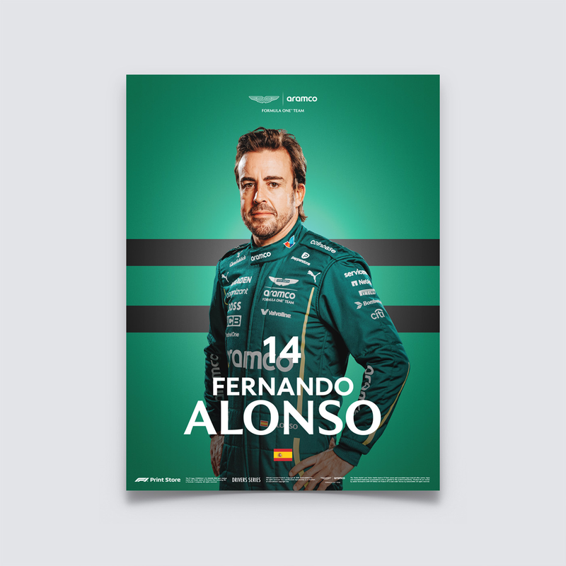 Aston Martin F1 Team 2025 Fernando Alonso Driver Poster