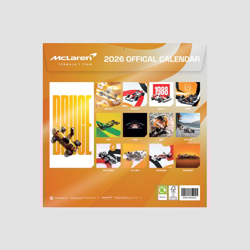 McLaren F1 2026 Official Team Calendar
