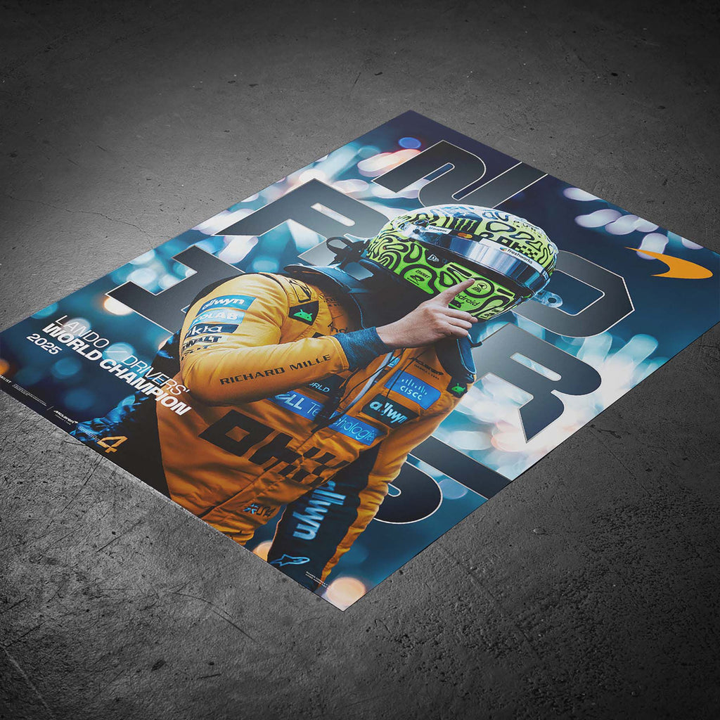 McLaren F1 2025 Lando Norris Drivers' World Champion Official Poster
